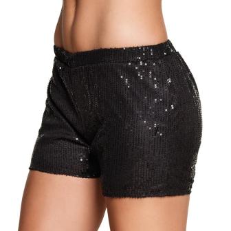 Short à paillettes "Hotpants" taille M - noir