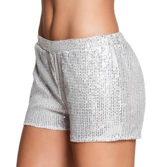 Short à paillettes "Hotpants" taille M - argenté