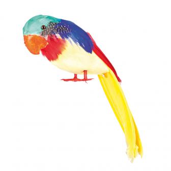 Perroquet avec plumes multicolores 30 cm