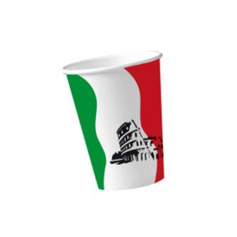 10 gobelets en carton "Italie"