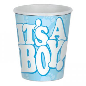 8 gobelets en carton "It's A Boy"