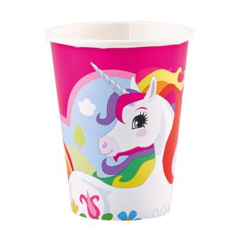 8 gobelets en carton "Petite licorne"