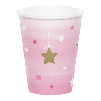 8 Gobelets "Little Star" rose