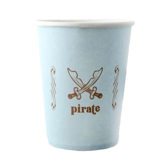 6 gobelets en carton "Pirate"