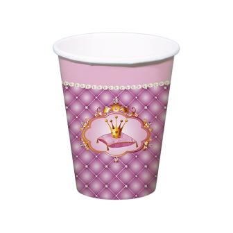 6 gobelets en carton "Vie de princesse"