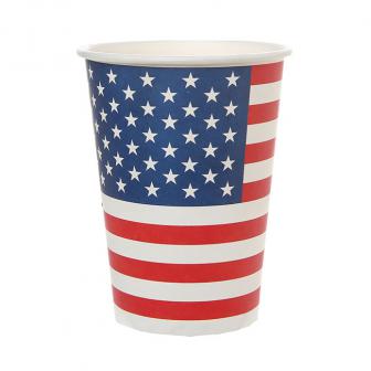 10 gobelets en carton "United States of America"