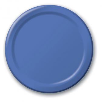 24 assiettes en carton - bleu