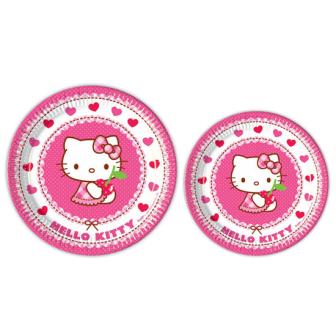 8 assiettes en carton "Hello Kitty"