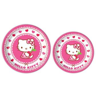 8 assiettes en carton "Hello Kitty"