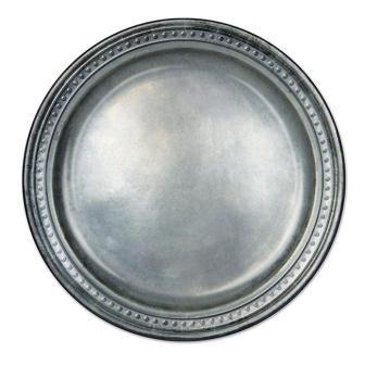 8 assiettes en carton "Effet zinc"