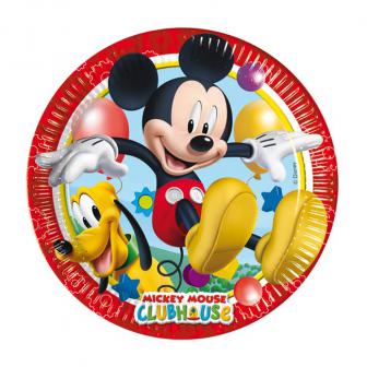 8 assiettes en carton "Mickey Mouse & Pluto" 