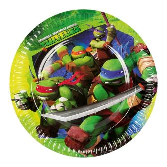 8 assiettes en carton " Tortues Ninja"