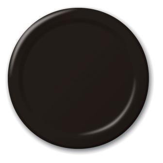 24 assiettes en carton - noir