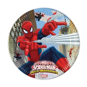 8 assiettes en carton "Spider-Man - Web Warriors"