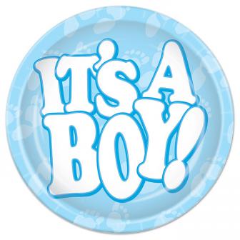 8 assiettes en carton "It's a boy!"