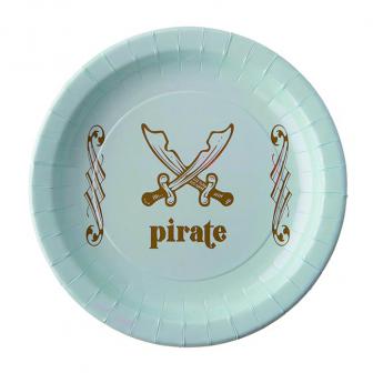6 assiettes en carton "Pirate"
