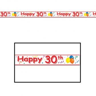 Rouleau de rubalise "Happy 30th" 6 m