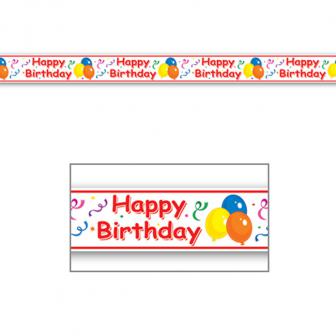Rouleau de rubalise "Happy Birthday" 6 m