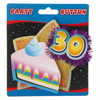 Macaron de fête "30 ans" avec lamelles brillantes