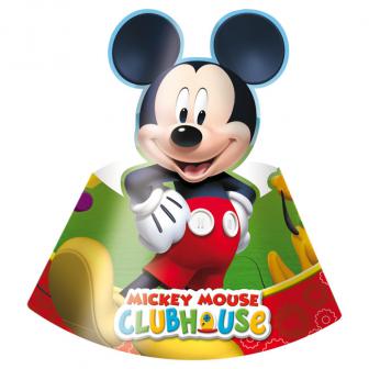 6 chapeaux pointus "Le club de Mickey Mouse"