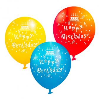 Ballons festifs "Happy Birthday" 6 pcs