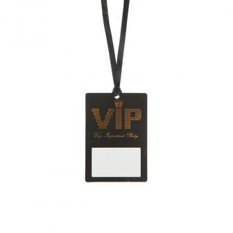  10 cartes "VIP" personnalisables avec collier en satin