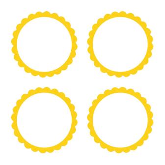 Autocollants personnalisables 20 pcs. - jaune