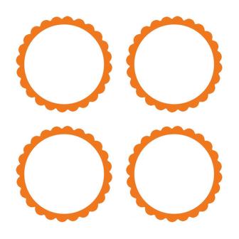 Autocollants personnalisables 20 pcs. - orange