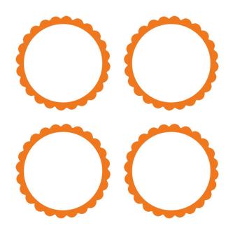 Autocollants personnalisables 20 pcs. - orange