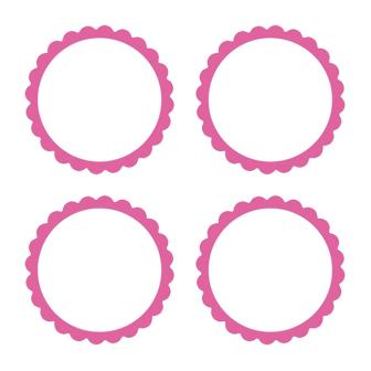 Autocollants personnalisables 20 pcs. - rose vif