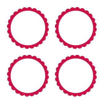 Autocollants personnalisables 20 pcs. - rouge