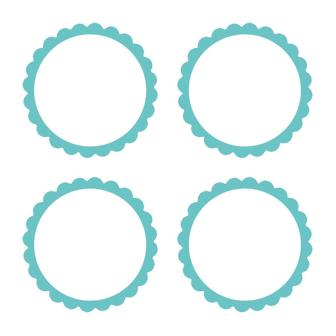 Autocollants personnalisables 20 pcs. - turquoise