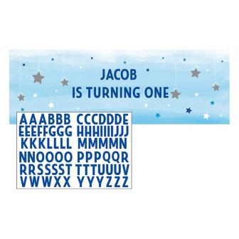 Banniére personnalisable "Little Star" 81-pcs bleu