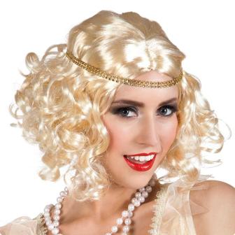 Perruque "20's Girl" avec bandeau - blond
