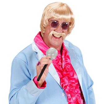 Perruque et moustache avec lunettes "Années 60" - blond