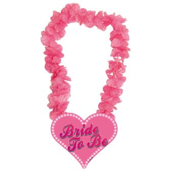 Collier de fleurs fuchsia "Bride to be"