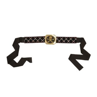 Ceinture de pirate avec tête de mort