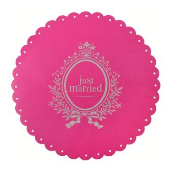 6 sets de table "Just Married" - rose vif