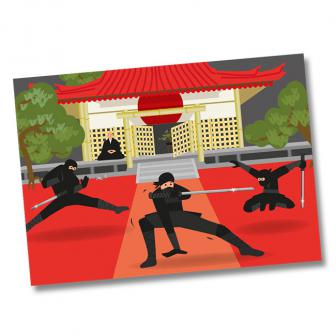 6 sets de table "Sacré ninja"