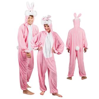 Costume en peluche Lapin rose