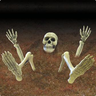 Déco de jardin "Morceaux de squelette macabre" 5 pcs 59 cm 