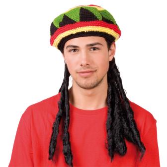 Bonnet Rasta avec dreadlocks 