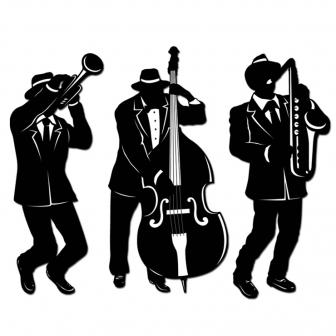 Déco de salle "Jazz band" 46 cm 3 pcs