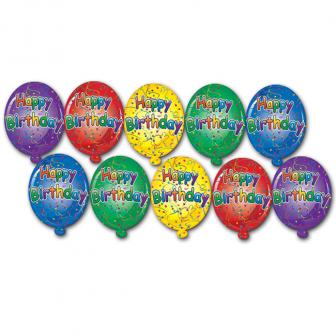 Décoration de salle "Mini Ballons Happy Birthday" 10 pcs