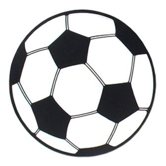 Déco de salle "Ballon de foot en carton" 34,5 cm 
