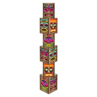 Déco de salle "Masques Tiki" 171 cm 6 pcs