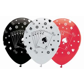 6 ballons "Casino Life"