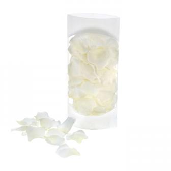 Pétales de rose romantiques 150 pcs - blanc