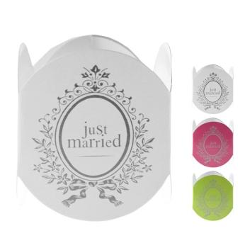 6 ronds de serviette "Just Married"