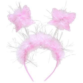 Serre-tête rose avec papillons